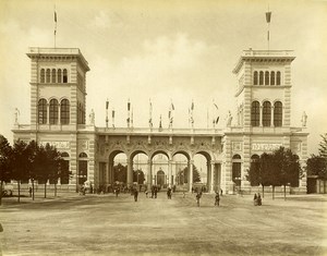 Italy Turin Torino Esposizione Generale Italiana Entrance Old Photo 1884