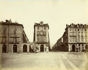 Italy Turin Torino Street Bellezza Gioielliere Jewelry Old Photo 1880