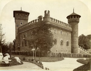 Italy Turin Torino Parco del Valentino Medieval Castle Old Photo 1880