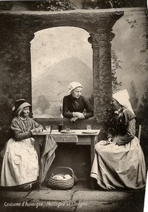 France Auvergne Costumes Montagne & Limagne Old Photo 1890