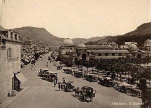 France Auvergne La Bourboule Boulevard Horse Carriages Old Photo 1890