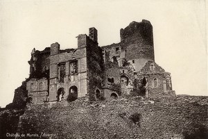 France Auvergne Chateau de Murols Castle Ruins Old Photo 1890