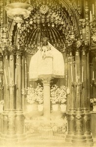 France Chartres Cathedral Black Virgin Vierge du Pilier Old Photo 1890