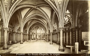 France Paris the Holy Chapel Crypt Old Photo 1890