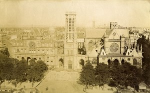 France Paris Place du Louvre & Hotel des Invalides 2 Old Photos 1890