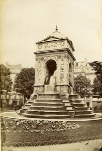 France Paris Innocents Fountain & Eglise de la Trinite Church 2 Old Photos 1890
