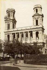 France Paris Eglise Saint Sulpice & St Etienne du Mont 2 Old Photos 1890