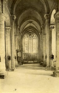 France Carcassonne Eglise St Nazaire Church Nave Old Photo 1890