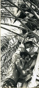 Israel Amiram Little Israeli Boy & Father? Old Photo Francis Maziere 1969