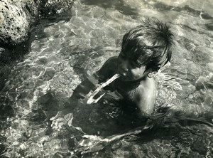 Easter Island Rapa Nui Orongo Young Boy Sea Old Francis Maziere Photo 1965