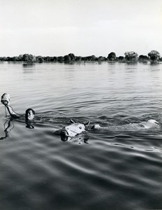 Cambodia Sinoun the Little Cambodian Man Horse River Photo Odile Wertheimer 1968