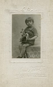 France Paris Cheval à Tirer Jeu d'Enfants Jouet Ancienne Photo Lucas Bedart 1930