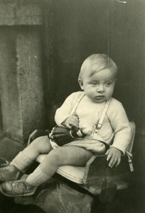 France Poupée Bécassine Jeu d'Enfants Ancienne Photo Amateur 1930