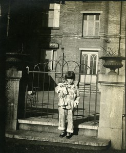 France la Madeleine Fillette et sa Poupée Famille Dewulf Ancienne Photo Amateur 1930