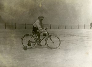 France Young Boy Cyclist Bicycle Children Game Old Amateur Photo 1930