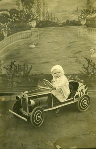 France Tourcoing Pedal Car Studio Decor Children Game Old Photo 1930