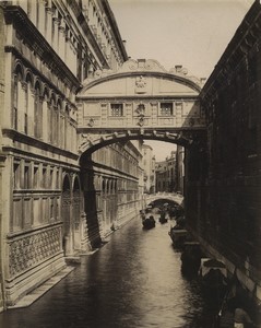 Italy Venice Venezia Bridge of Sighs Old Photo Salviati 1880