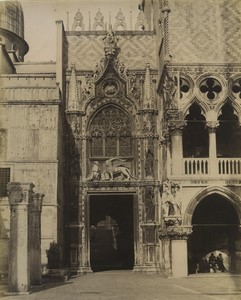 Italy Venice Venezia Door of the Ducal Palace Old Photo Salviati 1880