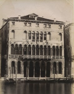 Italy Venice Venezia Ca' Loredan palace Old Photo Salviati 1880