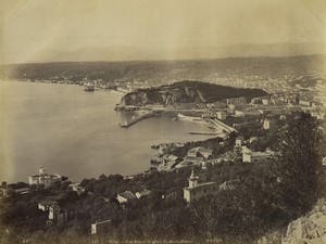 France Nice general view taken from Mont-Boron Old Photo Neurdein 1890