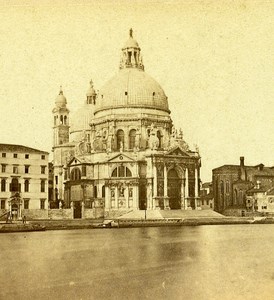 Santa Maria della Salute Church Venice Italy Stereo Photo Furne et Tournier 1859