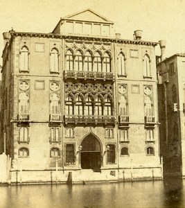 Cavalli Palace Venice Italy Old Stereo Photo Furne et Tournier 1859