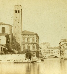 Mole & Ducal Palace Venice Italy Old Stereo Photo Furne et Tournier 1859