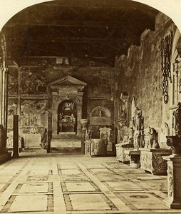Campo Santo Gallery Pisa Italy Old Stereo Photo Alexis Gaudin 1859