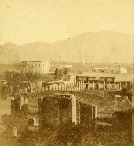 District Soldiers Pompeii Naples Italy Old Stereo Photo Leon Pierre Jouvin 1858