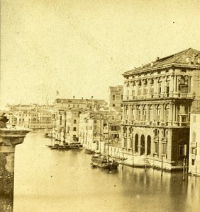 Widman Palace Venice Italy Old Stereo Photo 1859