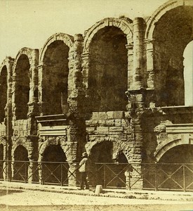 Arena Exterior Arles France Old Stereo Photo 1860