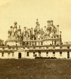 Castle Francois I Chambord France Old Stereo Photo 1860