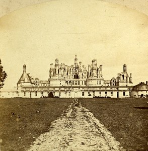 Castle Francois I Chambord France Old Stereo Photo 1860