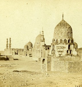 Tombs of the Caliphs in Cairo Egypt Old Stereo Photo Francis Frith 1858