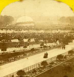 Les Invalides Paris Instantaneous Godard Hot Air Balloon Stereo Photo Lamy 1864