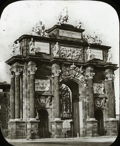 Triomph Arch Firenze Italy Old Glass Stereoview Ferrier 1855