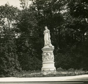 Berlin Queen Luise Statue Germany Old Stereoview Photo 1900