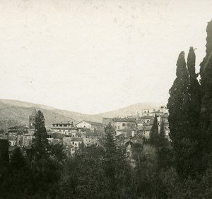 Italy Roma from Tivoli Old Stereoview Photo 1900
