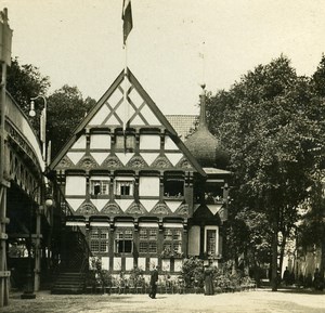 Denmark Pavilion Paris World Fair France Old Stereoview Photo 1900