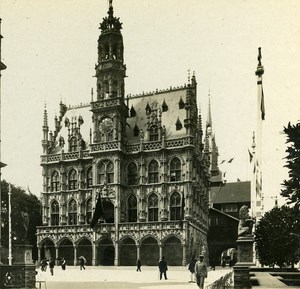 Belgium Palace Paris World Fair France Old Stereo Photo 1900