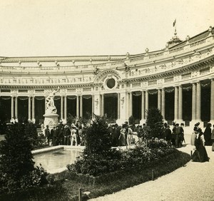 Petit Palais Court Paris World Fair France Old Stereo Photo 1900