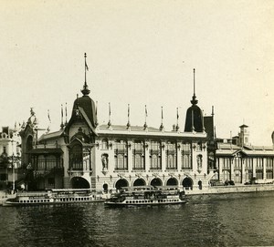 Palace of Water and Forests Paris World Fair France Old Stereo Photo 1900