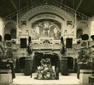 German Section Decorative Arts Paris World Fair France Old Stereo Photo 1900