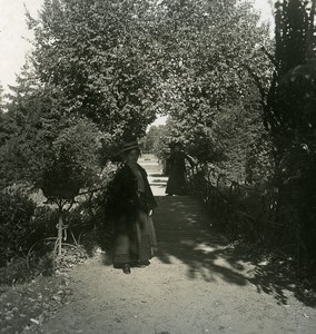 Germany Hamburg Public Garden Old NPG Stereoview Photo 1900