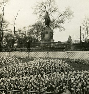 Germany Hamburg Schiller Monument Old NPG Stereoview Photo 1900