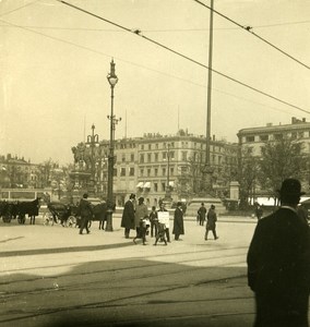 Germany Hamburg City Hall Place Old NPG Stereoview Photo 1900