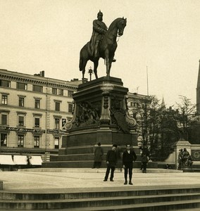 Germany Hamburg Kaiser Wilhelm Place Old NPG Stereoview Photo 1900