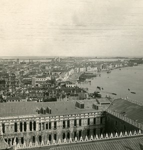 Italy Venice Panorama San Giorgio Old Stereoview Photo NPG 1900