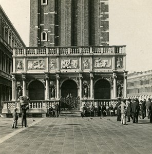 Italy Venice Loggia of Sansovino Old Stereoview Photo NPG 1900