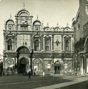 Italy Venice San Marco School Old Stereoview Photo NPG 1900